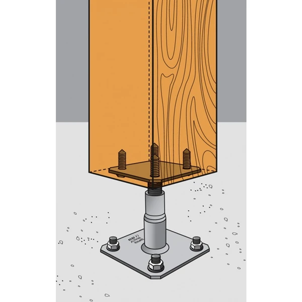 Pied De Poteau Réglable Hauteur 100-150mm Simpson Strong-Tie APB100/150 Simpson-Strong-Tie 2 Pied De Poteau Réglable Hauteur 100-150mm Simpson Strong-Tie APB100/150 Simpson-Strong-Tie – Image 2