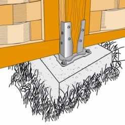 Pied De Poteau Carré Sur Platine à Boulonner AG527P Simpson-Strong-Tie 8 Pied De Poteau Carré Sur Platine à Boulonner AG527P Simpson-Strong-Tie -Meilleur Outillage Magasin pied poteau situation