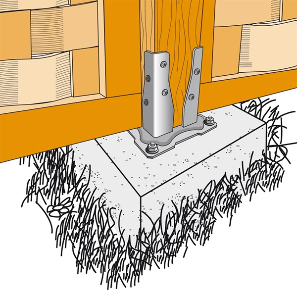 Pied De Poteau Carré Sur Platine à Boulonner AG527P Simpson-Strong-Tie 4 Pied De Poteau Carré Sur Platine à Boulonner AG527P Simpson-Strong-Tie – Image 4