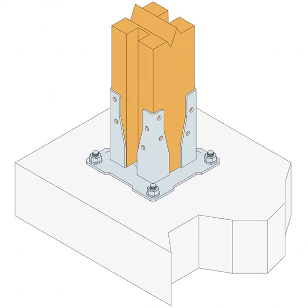 Pied De Poteau Carré Sur Platine à Boulonner AG527P Simpson-Strong-Tie 2 Pied De Poteau Carré Sur Platine à Boulonner AG527P Simpson-Strong-Tie – Image 2