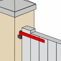 Penture Droite Percée Noir Torbel Gond 16 Mm Longueur 1000 Mm -Meilleur Outillage Magasin portail2