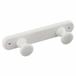 Porte Manteaux à 2 Têtes Mottez - Longueur 26,5 Cm - Bois Blanc