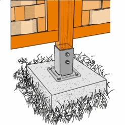 Pied De Poteau Carré Sur Platine Largeur 91 Mm Hauteur 150 Mm -Meilleur Outillage Magasin ppjbt situation product gallery zoom jpg square 1000x1000 1