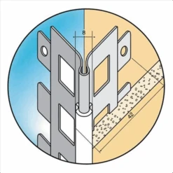 Protège-angle Perforé Pour Enduit Gratté Jonc Rond
