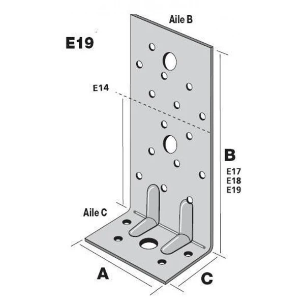 Équerre Renforcée E17 75x150x50 Mm Simpson Strong-Tie E17/2 5 Équerre Renforcée E17 75x150x50 Mm Simpson Strong-Tie E17/2 – Image 5