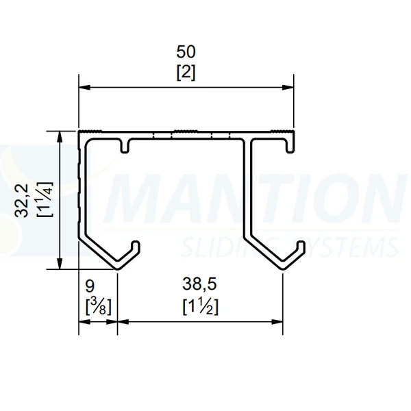 Rail Aluminium Double Voie Mantion Tubel Porte De Placard 194 Cm 2 Rail Aluminium Double Voie Mantion Tubel Porte De Placard 194 Cm – Image 2