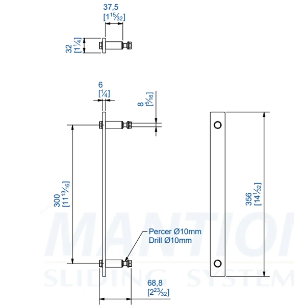 Poignée Simple Bâton Mantion RD-10B Pour Roc Design 3 Poignée Simple Bâton Mantion RD-10B Pour Roc Design – Image 3