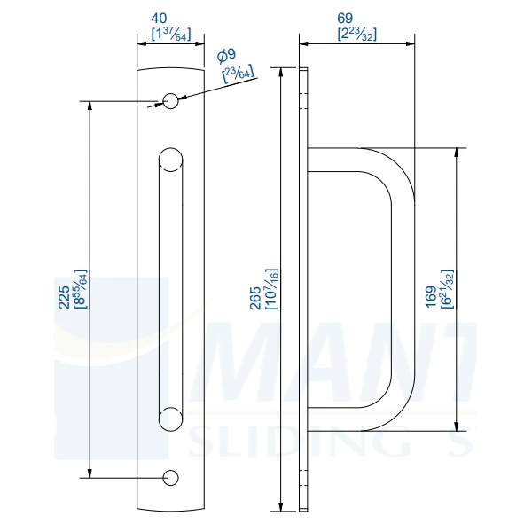 Poignée Sur Platine Mantion RD-6B Pour Roc Design - Noir 3 Poignée Sur Platine Mantion RD-6B Pour Roc Design - Noir – Image 3