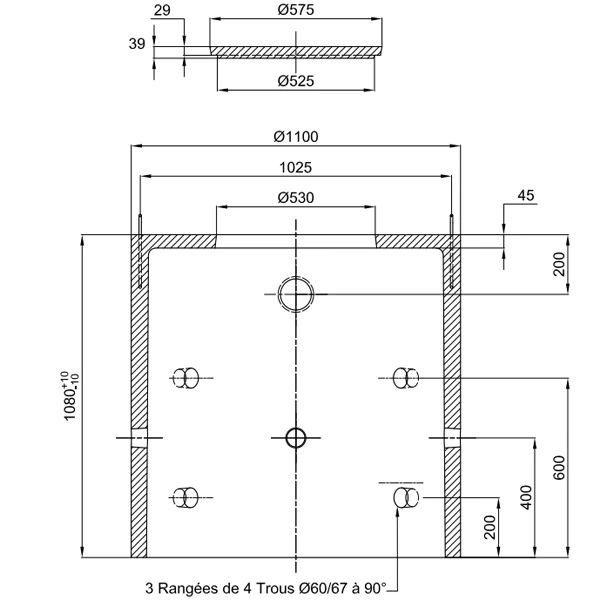 Regard De Puit Filtrant Avec Tampon - 1100 MM X 1080 MM 2 Regard De Puit Filtrant Avec Tampon - 1100 MM X 1080 MM – Image 2