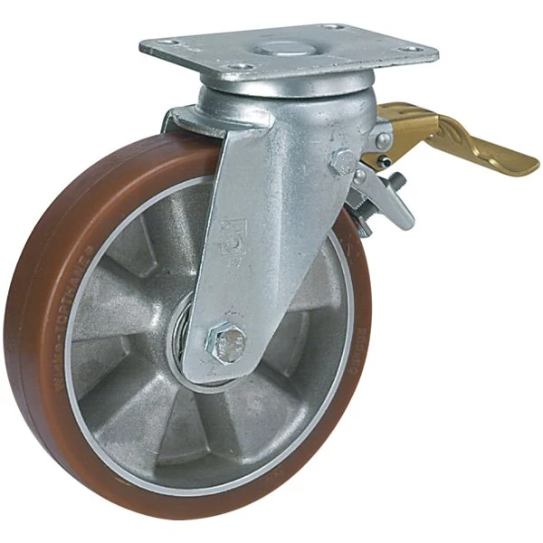 Roulette à Platine Pivotante Avec Frein - 160 Mm - Capacité 700 Kg 1 Roulette à Platine Pivotante Avec Frein - 160 Mm - Capacité 700 Kg