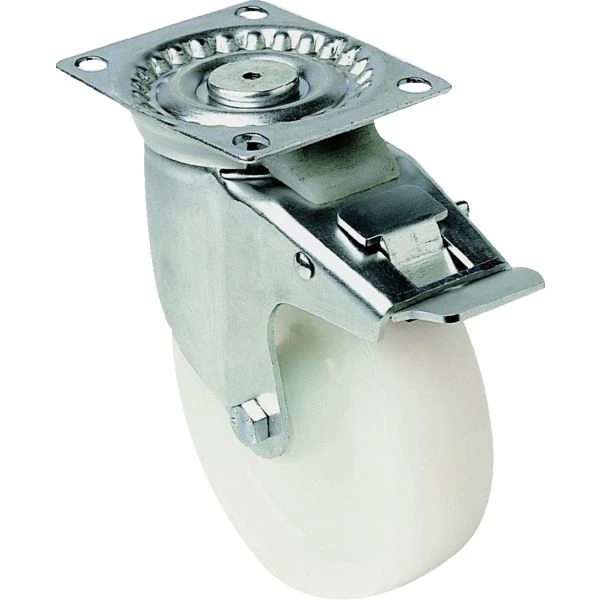 Roulette Sur Platine Pivotante Avec Frein - 125 Mm - 160 Kg 1 Roulette Sur Platine Pivotante Avec Frein - 125 Mm - 160 Kg