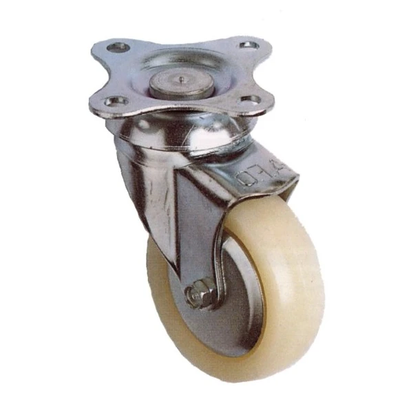 Roulette En Plastique Blanc à Platine Pivotante - 32 Mm - 25 Kg 1 Roulette En Plastique Blanc à Platine Pivotante - 32 Mm - 25 Kg