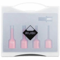 4 Trépans Ø 6, 8, 10, 12 Mm Et Adaptateur - Mini Drygres Rubi -Meilleur Outillage Magasin rubi carrelage