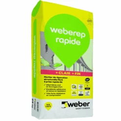 Weber Mortier De Réparation Fibré à Prise Rapide - Werberep Rapide - Sac De 25 Kg