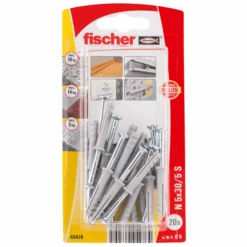 Cheville à Frapper NS Fischer - Clou Acier électrozingué - 5 X 30 Mm - Boîte De 20 45476 -Meilleur Outillage Magasin sans titre 1 185