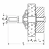 Cheville Métallique Fischer HM-S 5 X 37 Mm Avec Vis Métrique Corps Creux
