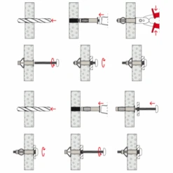 Cheville Métallique Fischer HM-S 5 X 37 Mm Avec Vis Métrique Corps Creux -Meilleur Outillage Magasin sans titre 1 197