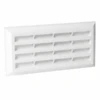 Grille De Ventilation Intérieure à Sceller Avec Moustiquaire - Blanche - 262 X 174 Mm