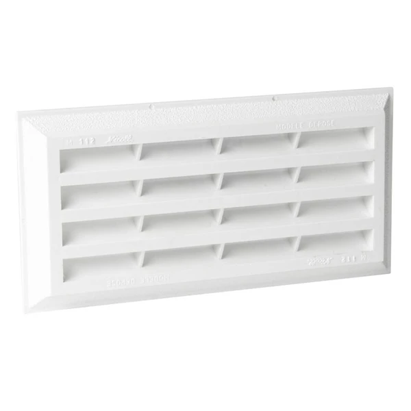 Grille De Ventilation Intérieure à Sceller Avec Moustiquaire - Blanche - 262 X 174 Mm 1 Grille De Ventilation Intérieure à Sceller Avec Moustiquaire - Blanche - 262 X 174 Mm