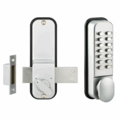 Verrou à Code Mécanique Avec Pêne Dormant En Applique - Réversible - Pour Porte épaisseur 32 à 55 Mm