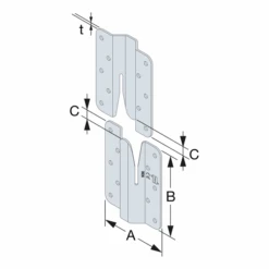 Connecteur Invisible Pour Montants D'ossatures Bois ICST - Acier Galvanisé - épaisseur 2 Mm -Meilleur Outillage Magasin sans titre 1 91