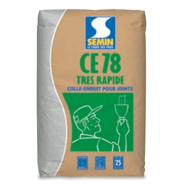 Enduit à Joint à Prise Très Rapide 1/2h - CE 78 Semin - Sac De 25 Kg 1 Enduit à Joint à Prise Très Rapide 1/2h - CE 78 Semin - Sac De 25 Kg