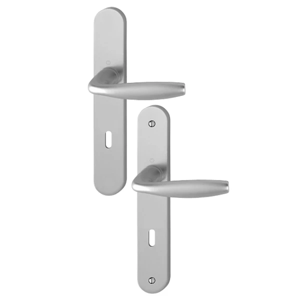 Poignée De Porte Clé En L New York Hoppe Alu Aspect Argent 3281961 1 Poignée De Porte Clé En L New York Hoppe Alu Aspect Argent 3281961