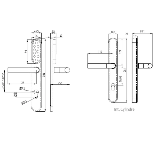 Béquille De Porte électronique - I-max Smartair Stand Alone - Version Badge + Code 2 Béquille De Porte électronique - I-max Smartair Stand Alone - Version Badge + Code – Image 2