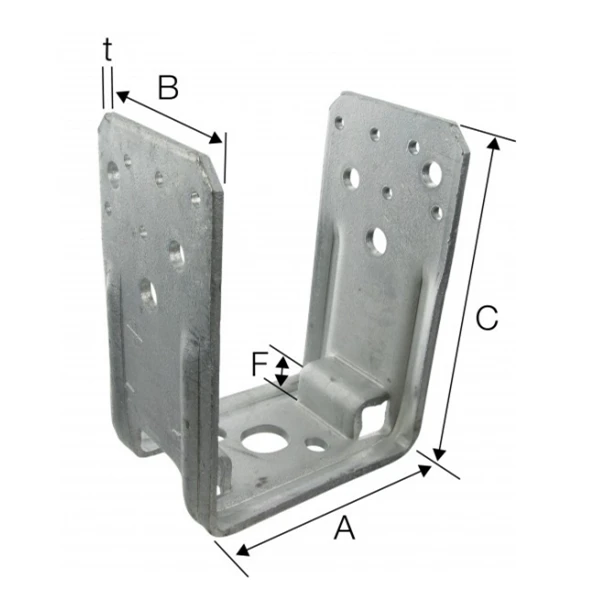 Embase De Poteau En U EMBU 141 X 106 X 70 Mm Simpson-Strong-Tie PU140-B 4 Embase De Poteau En U EMBU 141 X 106 X 70 Mm Simpson-Strong-Tie PU140-B – Image 4