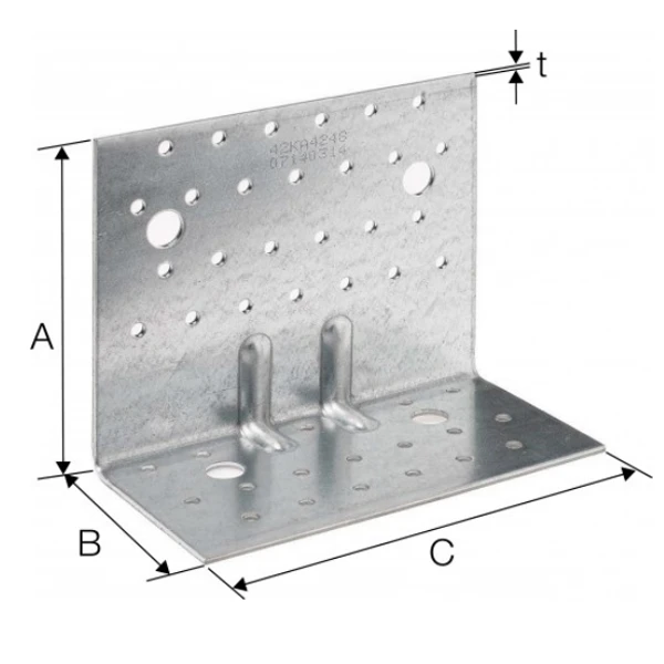 Équerre Renforcée Simpson Strong-Tie AG922 Dimension 151x 121 X 79 X 2.5mm 2 Équerre Renforcée Simpson Strong-Tie AG922 Dimension 151x 121 X 79 X 2.5mm – Image 2