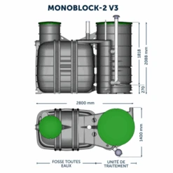 Fosse Toutes Eaux - Monoblock-2-4 V3 Biorock - Avec Poste De Relevage - Capacité 4 E.H - 2000L 6 Fosse Toutes Eaux - Monoblock-2-4 V3 Biorock - Avec Poste De Relevage - Capacité 4 E.H - 2000L -Meilleur Outillage Magasin sans titre 59