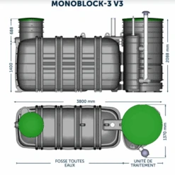 Fosse Toutes Eaux - Monoblock-3-5 V3 Biorock - Avec Poste De Relevage - Capacité 5 E.H - 3000L 6 Fosse Toutes Eaux - Monoblock-3-5 V3 Biorock - Avec Poste De Relevage - Capacité 5 E.H - 3000L -Meilleur Outillage Magasin sans titre 60