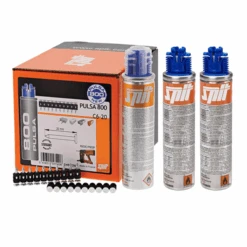 Clou à Béton Spit C6 Acier Longueur 20 Mm Avec 3 Cartouches De Gaz Pour Pulsa 40/800 - Boîte De 1500