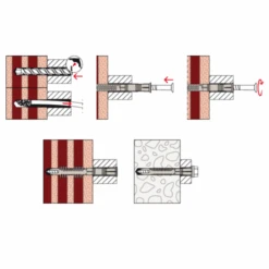 Cheville Rallongée FUR Fischer - Ossatures Et Cadres - Vis TF Acier électrozingué - M8 X 120 - Boîte De 8 43477 -Meilleur Outillage Magasin sans titre 82