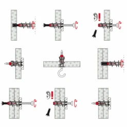 Cheville Autoforeuse Pour Plaques De Plâtre Avec Vis Tête Ronde - DuoBlade Fischer - 44 Mm - Boîte De 10 546756 9 Cheville Autoforeuse Pour Plaques De Plâtre Avec Vis Tête Ronde - DuoBlade Fischer - 44 Mm - Boîte De 10 546756 -Meilleur Outillage Magasin sans titre 90