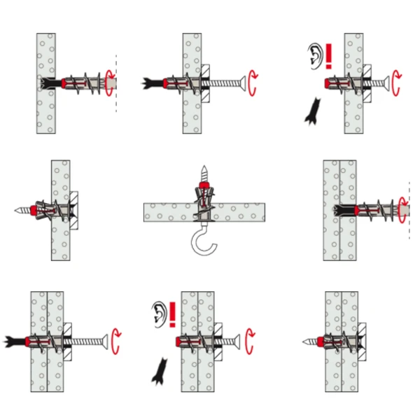 Cheville Autoforeuse Pour Plaques De Plâtre Avec Vis Tête Ronde - DuoBlade Fischer - 44 Mm - Boîte De 10 546756 4 Cheville Autoforeuse Pour Plaques De Plâtre Avec Vis Tête Ronde - DuoBlade Fischer - 44 Mm - Boîte De 10 546756 – Image 4