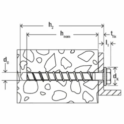 Vis à Béton Tête Hexagonale Empreinte Torx - Acier Zingué - UltraCut FBS II - 12 X 110 Mm - Boîte De 20 Fischer 536871 -Meilleur Outillage Magasin schema 10
