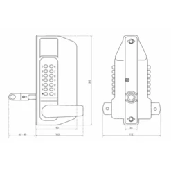 Serrure De Grille Et Portail à Combinaison Et Cylindre 005008 -Meilleur Outillage Magasin schema