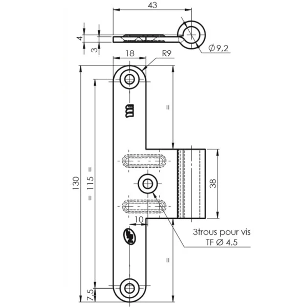 Monin Paumelle Menuiserie Bois Femelle Réversible Réglables Universelles Nf 2 Monin Paumelle Menuiserie Bois Femelle Réversible Réglables Universelles Nf – Image 2