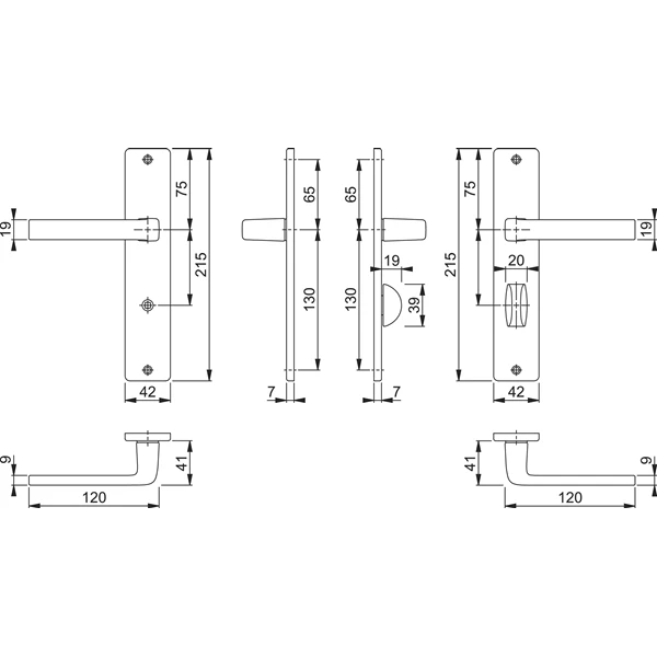 Poignée De Porte à Condamnation Dublin Hoppe Noir Mat 11799201 2 Poignée De Porte à Condamnation Dublin Hoppe Noir Mat 11799201 – Image 2