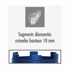 Couronne Diamant à Sec Topline SD6 Pour Carotteuse 1"1/4 Ø 62 X 300 Mm -Meilleur Outillage Magasin sd6 2