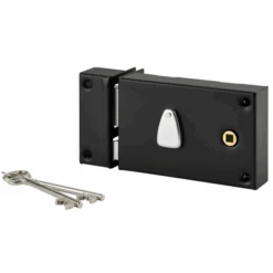 Serrure En Applique Thirard - Sens Gauche - Noire - 140 X 88 Mm