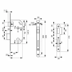 Boîtier Serrure Gâche Monomax NF Entraxe 70mm Carré 7mm Axe 50mm Noir -Meilleur Outillage Magasin serrure monomax dimensions