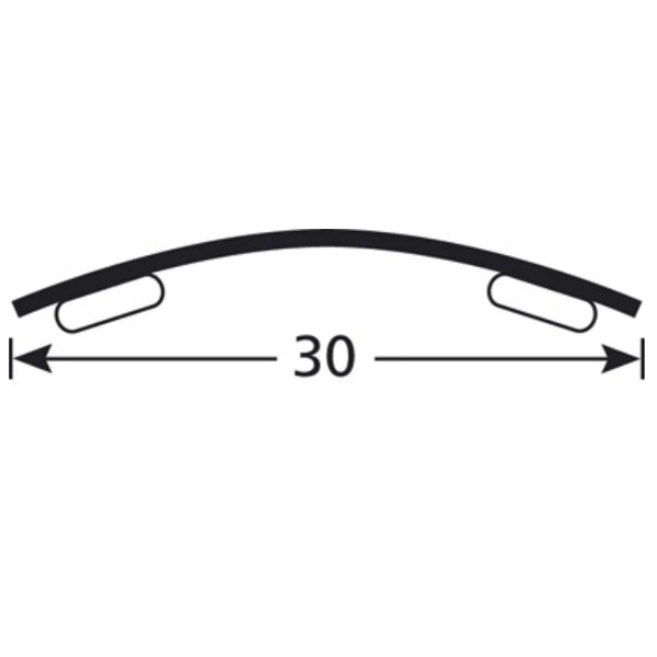 Seuil Demi-bombé Adhésif Romus En Inox - 30 X 930 Mm - épaisseur 1 Mm 2 Seuil Demi-bombé Adhésif Romus En Inox - 30 X 930 Mm - épaisseur 1 Mm – Image 2