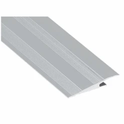 Rampe D'accès Percée Romus 2690 - Alu Incolore - Hauteur 5 à 7 Mm Largeur 38 Mm Longueur 2,7 M