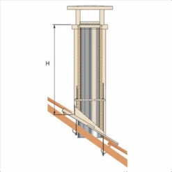 Sortie De Toit TRADINOV Carrée TCP 60 Pente 54 à 63 % - Ht Arrière : 0,80 M -Meilleur Outillage Magasin sortiedetoithauteurh 809721