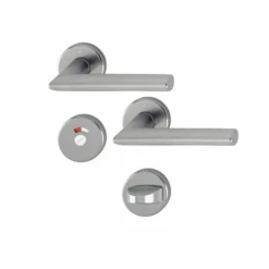 Ensemble Rosace Clé Condamnation Stockholm Alu Inox Porte 40mm Carré 7mm