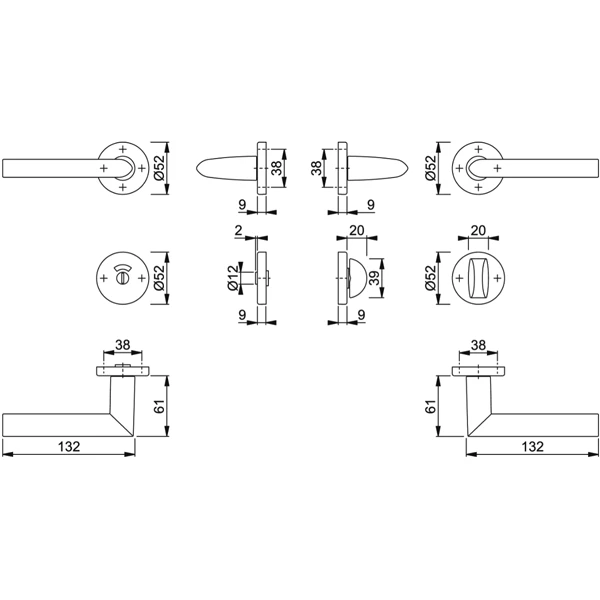 Ensemble Rosace Clé Condamnation Stockholm Alu Inox Porte 40mm Carré 7mm 2 Ensemble Rosace Clé Condamnation Stockholm Alu Inox Porte 40mm Carré 7mm – Image 2