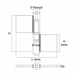 Paumelle Grille Soudée Nœuds Arrondis Acier Bague Laiton 120 Mm 75 Kg -Meilleur Outillage Magasin soud