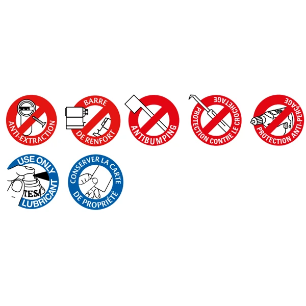 Cylindre Haute Sûreté Tesa T70 - Nickelé - 5 Clés - 40 X 50 Mm 3 Cylindre Haute Sûreté Tesa T70 - Nickelé - 5 Clés - 40 X 50 Mm – Image 3